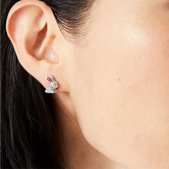 Kate Spade NWT earrings - Starring bunny magic asymmetrical studs - Picture 2 of 7